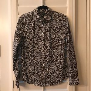 Talbots Animal Print Button blouse size 4